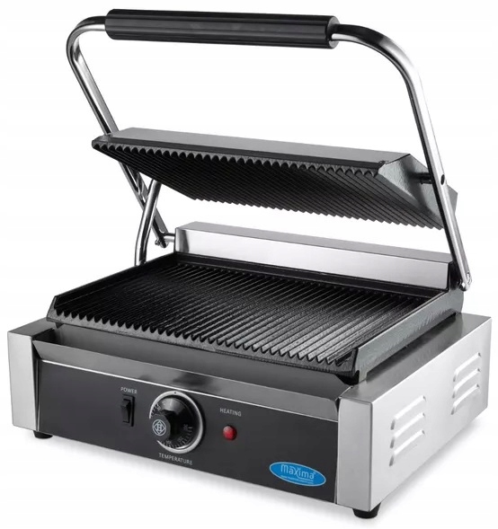 Grill Kontaktowy Ryflowany Płyta 33 x 22cm 2200W Maxima 09300436 Deluxe Kod producenta 09300436
