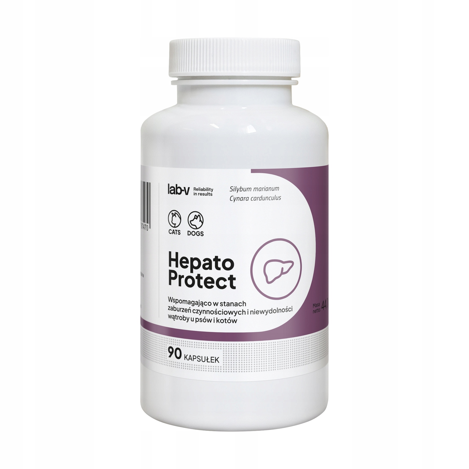 Lab-v Hepato Protect Podpora jater pro psy a kočky 90 kapslí