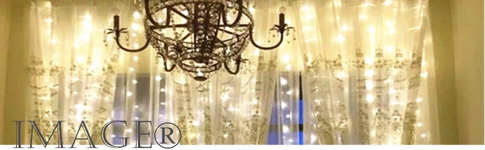 Kurtyna Świetlna Lampki Dekoracyjne Do Sypialni 6x3M 600 LED — miniatura 10