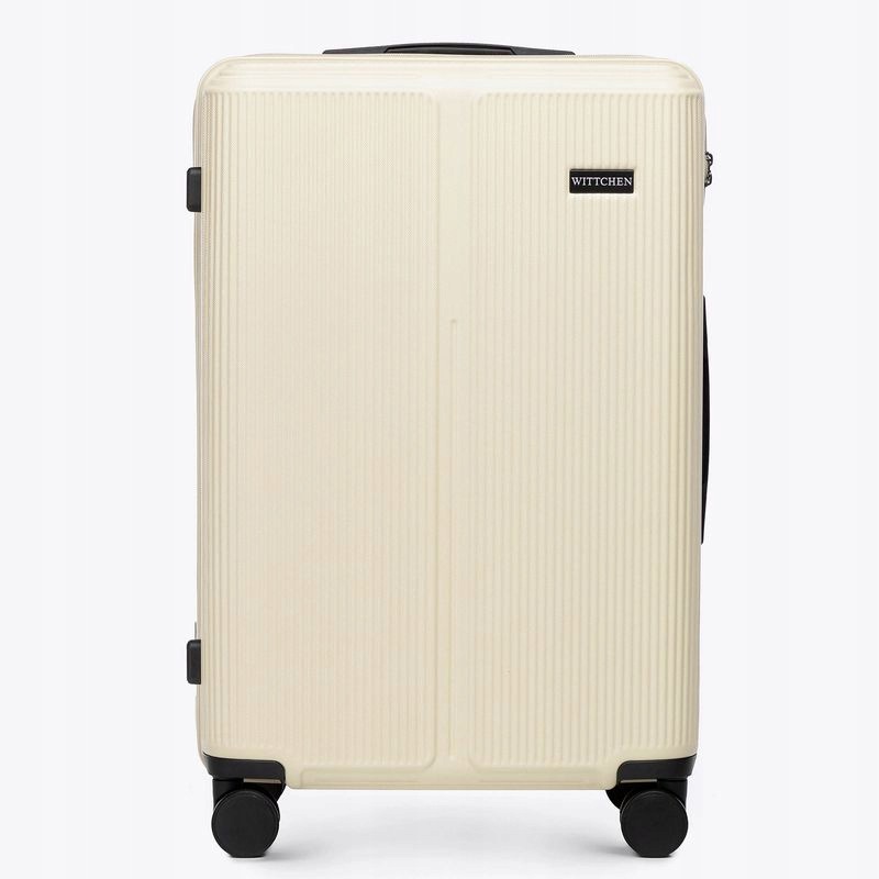 Walizka Średnia Abs Wittchen Stripes Line 56-3A-602-89 Kremowa