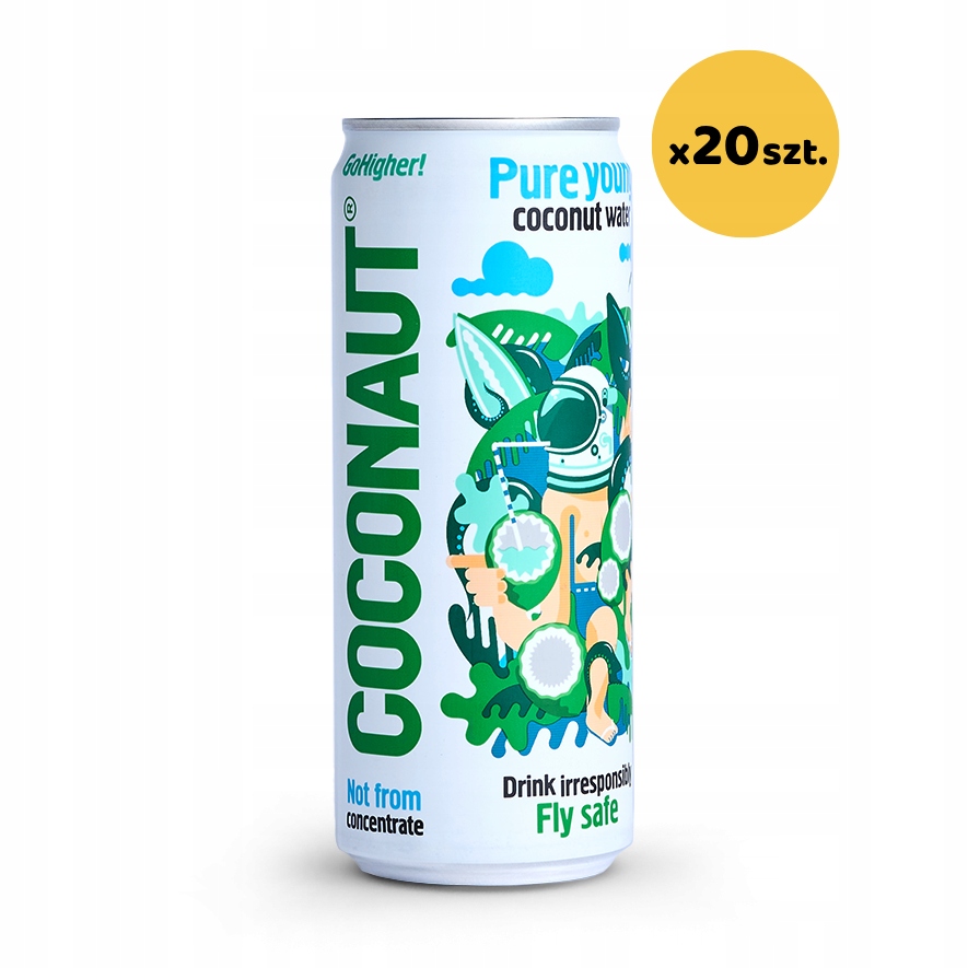Levně Přírodní kokosová voda 20 x 320 ml
