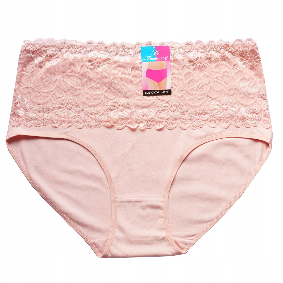 5-pak Majtki damskie wysoki stan bawełniane 3XL Rozmiar 3XL