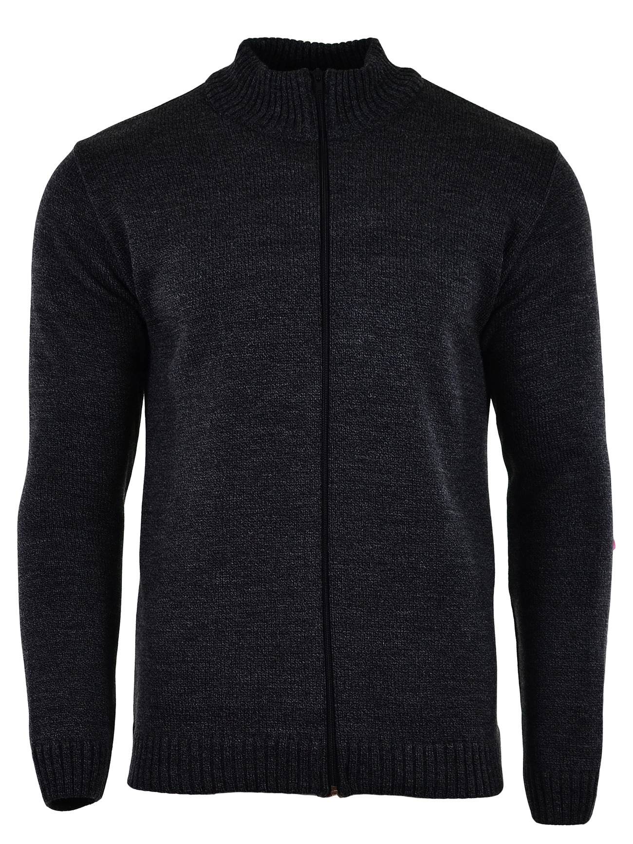 

5XL Sweter Gładki Rozpinany Ciemny Melanż Duży