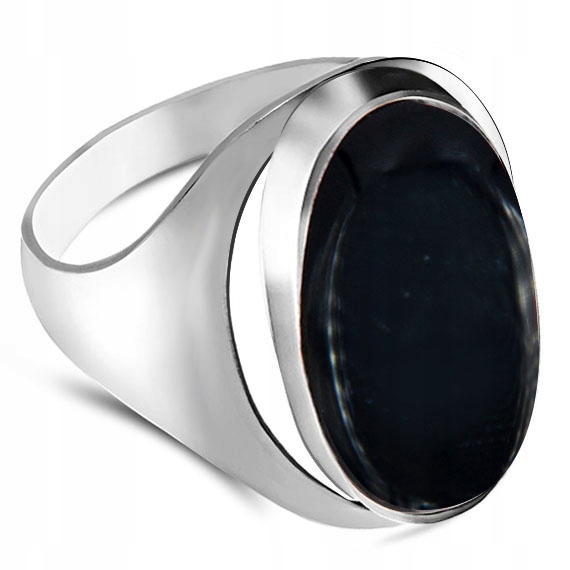 

Pierścionek Srebrny Z Owalnym Onyksem Rozmiar 16