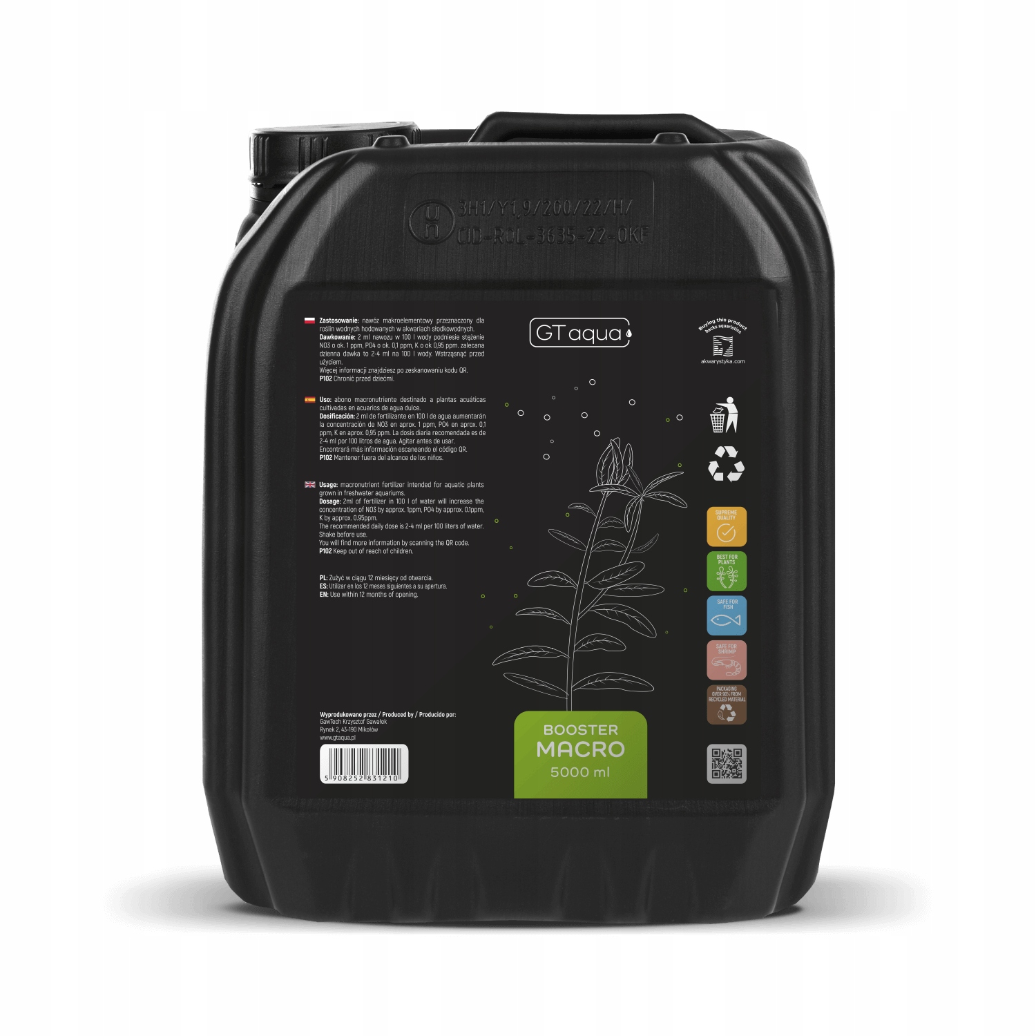 Levně Gt Aqua Booster Macro 5 L – makroprvkové hnojivo