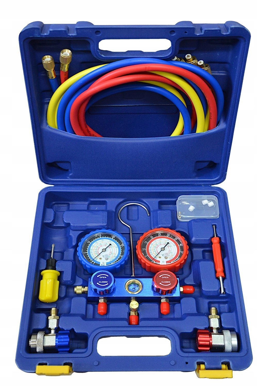 Chladicí manometry 55 bar pro klimatizaci na činidlo R134a, R1234YF, R32