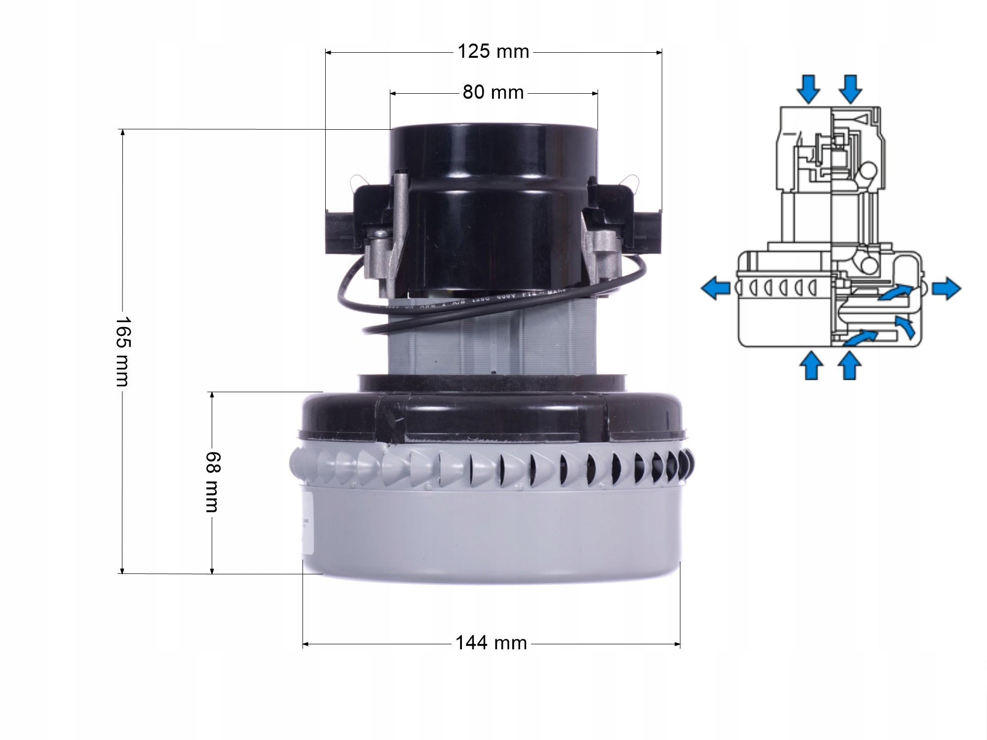 SILNIK SSĄCY AMETEK 116555-13/18 24V DO WETROK EAN (GTIN) 5902553720914