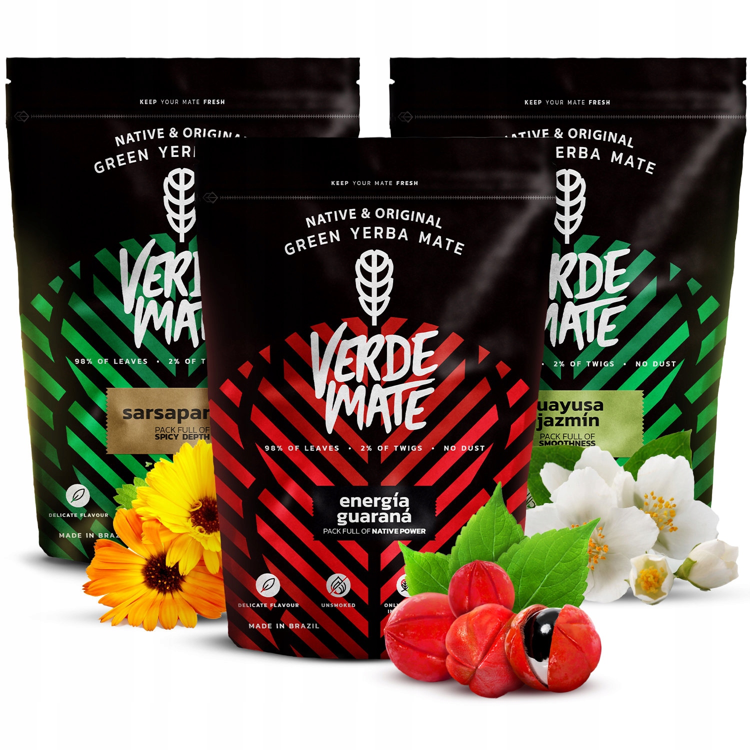 Levně Sada Nejlepší Yerba Mate Green Ovocné 3x500g