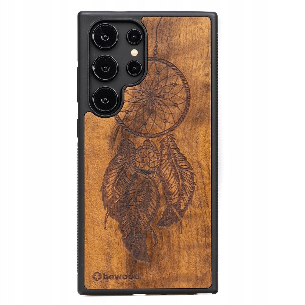 Dřevěné Pouzdro Bewood pro Samsung Galaxy S24 Ultra Lapač Snů Imbuia