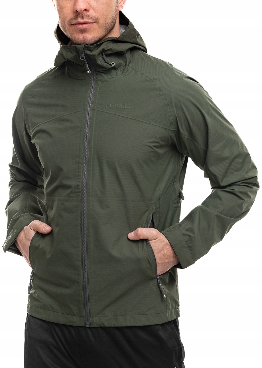 Kurtka Męska Alpinus Carniche z Kapturem 2,5 Warstwowa Przeciwdeszczowa XL