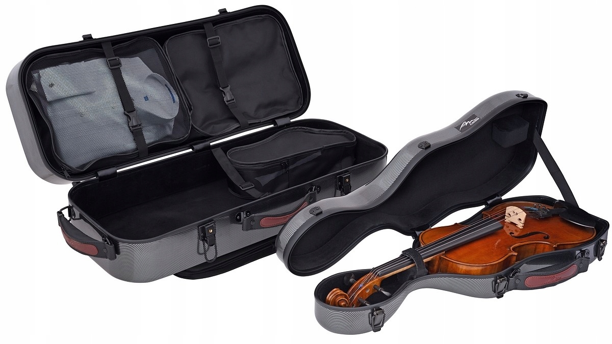 Fiberglassové houslové pouzdro Travel 4/4 M-case Černý bod