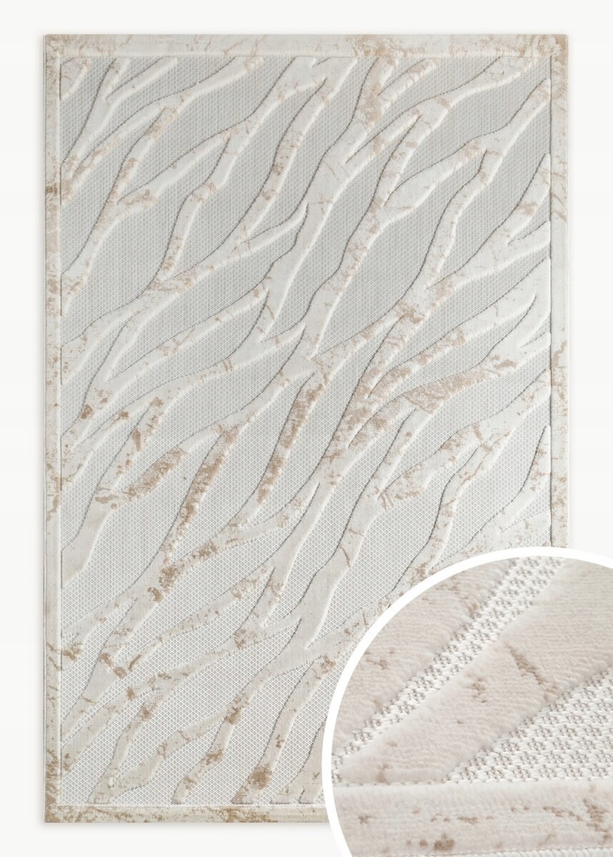 Koberec 120x170 Venus geometrický krémový/světle béžový moderní