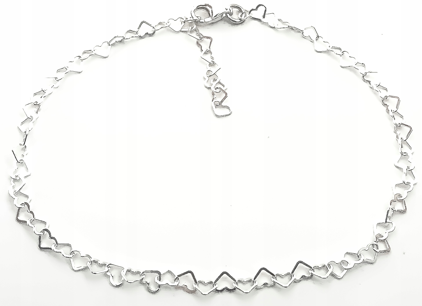 

Bransoletka Na Nogę dł.25 cm Srebro 925 Serca