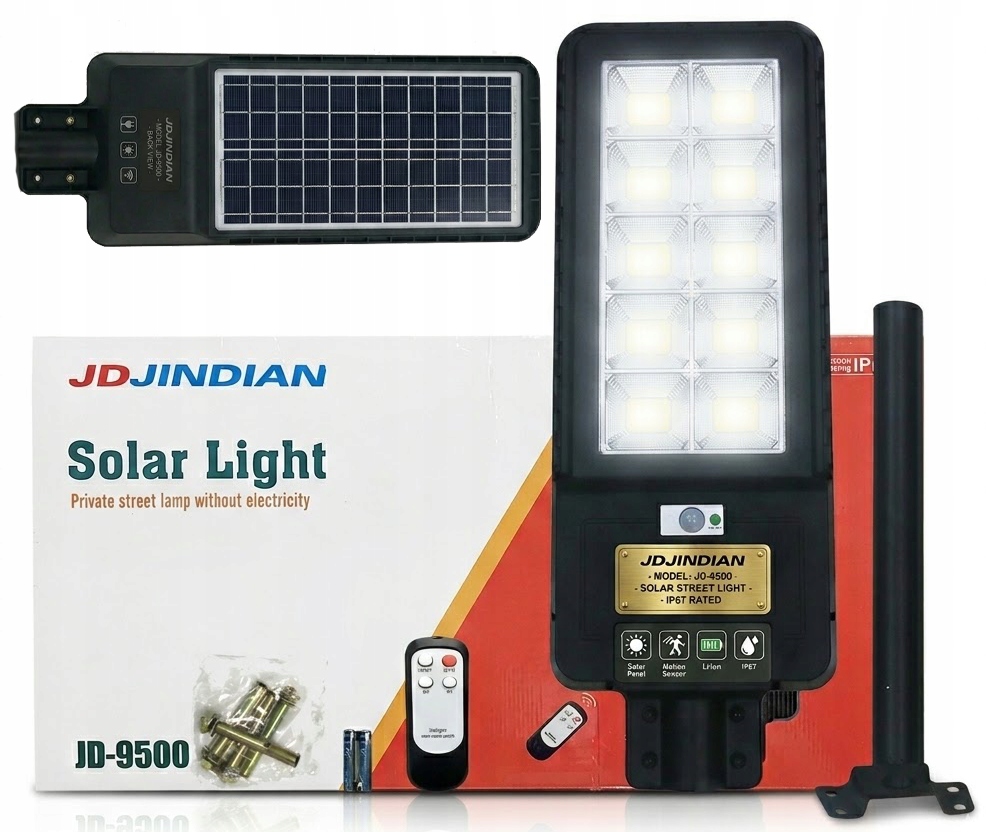 Veľká Solárna Led Lampa, Pouličná Lampa, Záhradný Snímač Pohybu, 1200 W Držiak