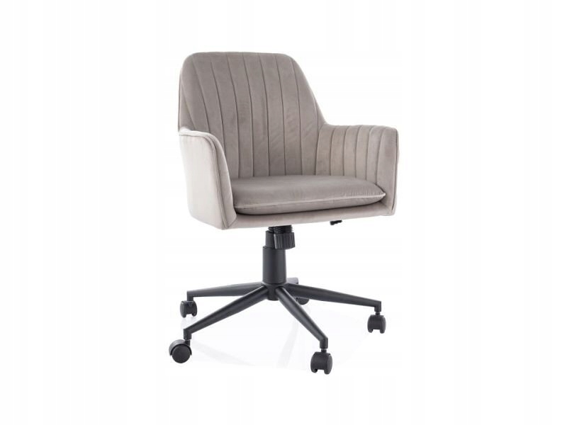 Otočné kreslo na čiernom podstavci Q-886 Velvet Signal Béžové