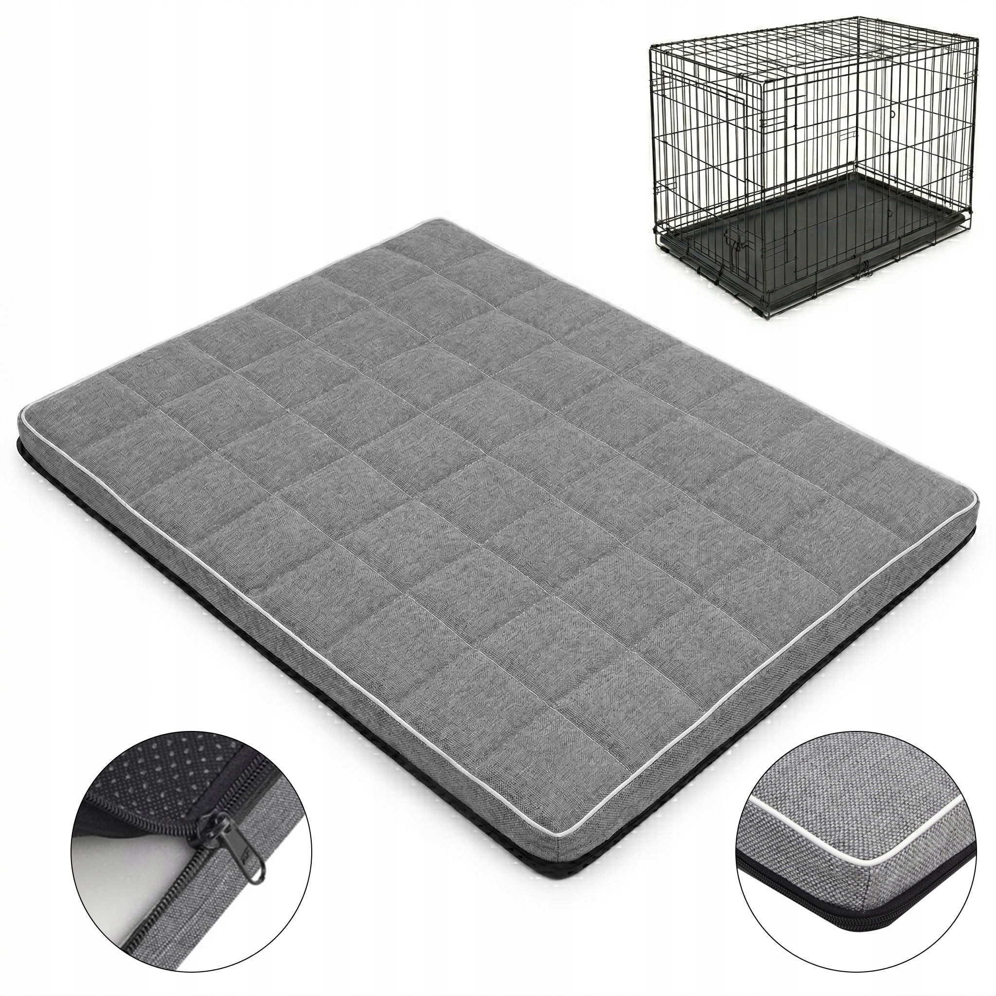 Materac dla psa do klatki kennelowej 80x60x5 szyty na zamówienie w Polsce