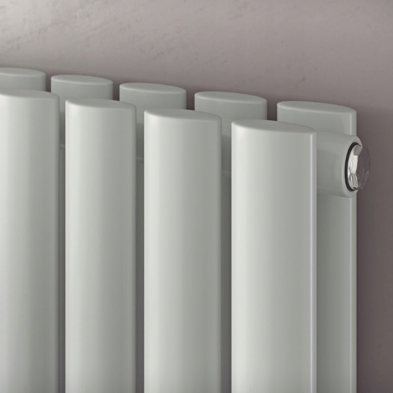 BIAŁY grzejnik 100 x 53, pionowy RENE podwójny Rozstaw przyłączy 95 cm