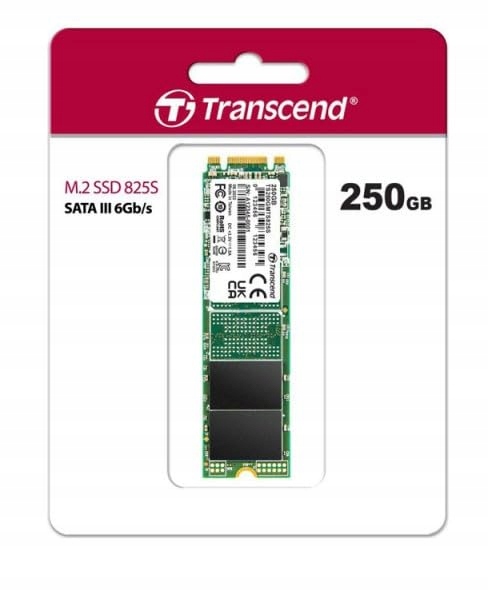 Transcend 250GB Ssd M.2 825S Sata III 6Gb/s Slc cache Ldpc Ecc 500MB/s