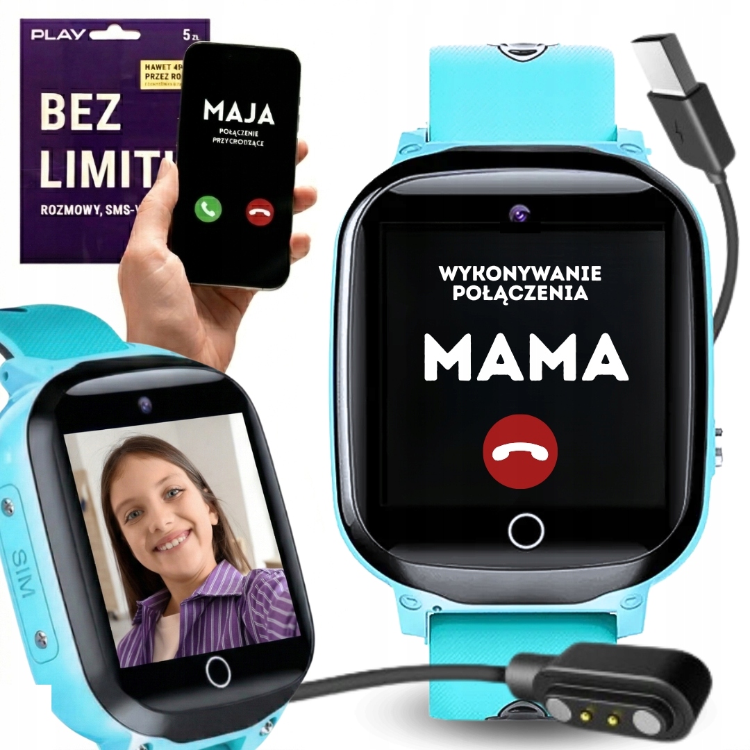 Hodinky Chytré Hodinky Pro Děti Hovory Na Sim Kartu Polské Menu