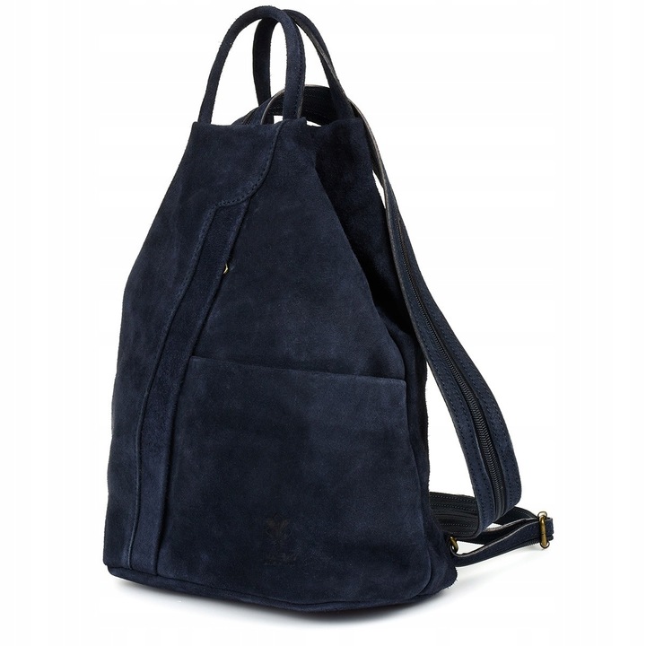 Batoh kožený italský batoh dámský malý trojúhelník kůže semišová kabelka