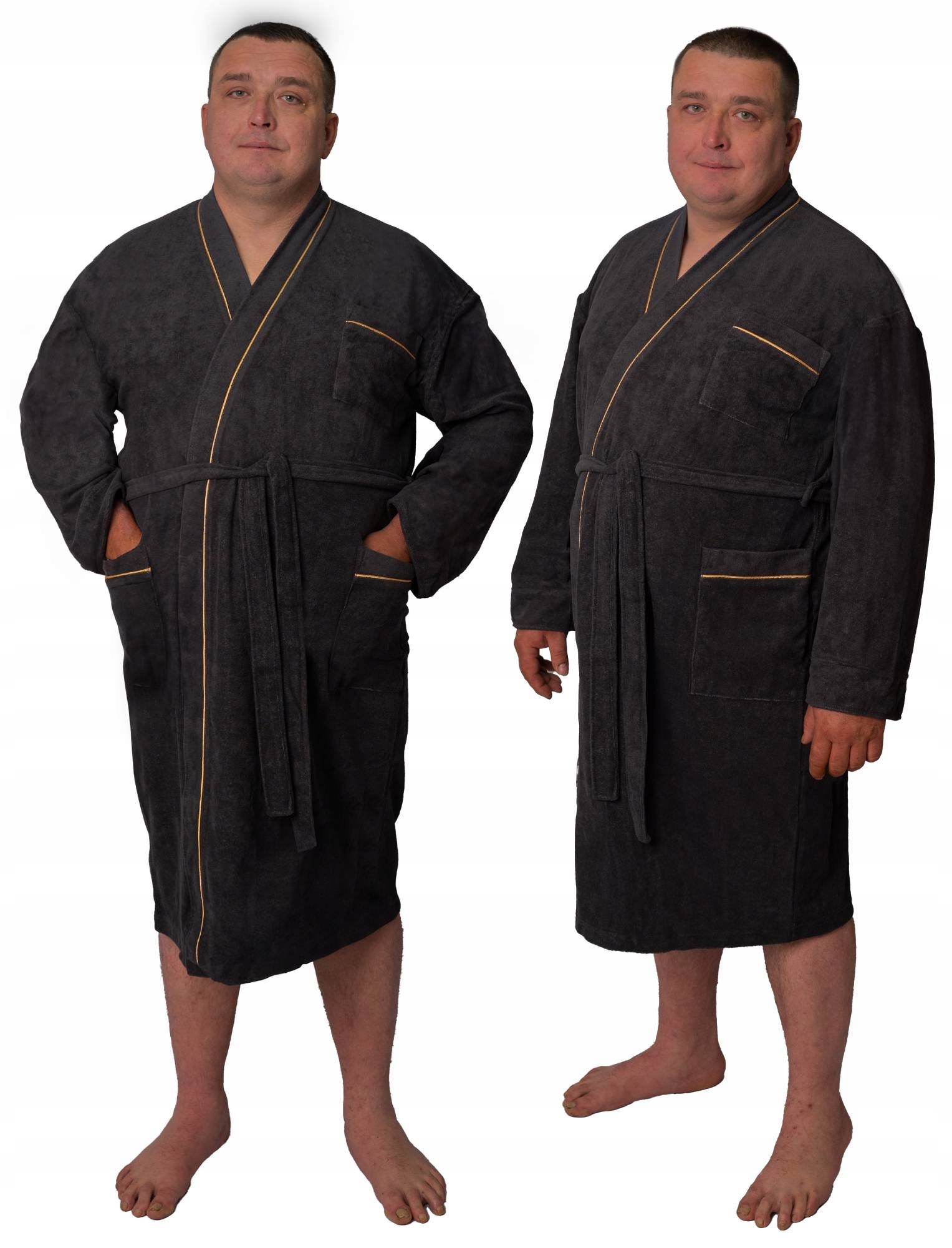 MEGA Szlafrok męski W ROZMIARZE -2XL CIENKI RENOMOWANY POLSKI PRODUCENT