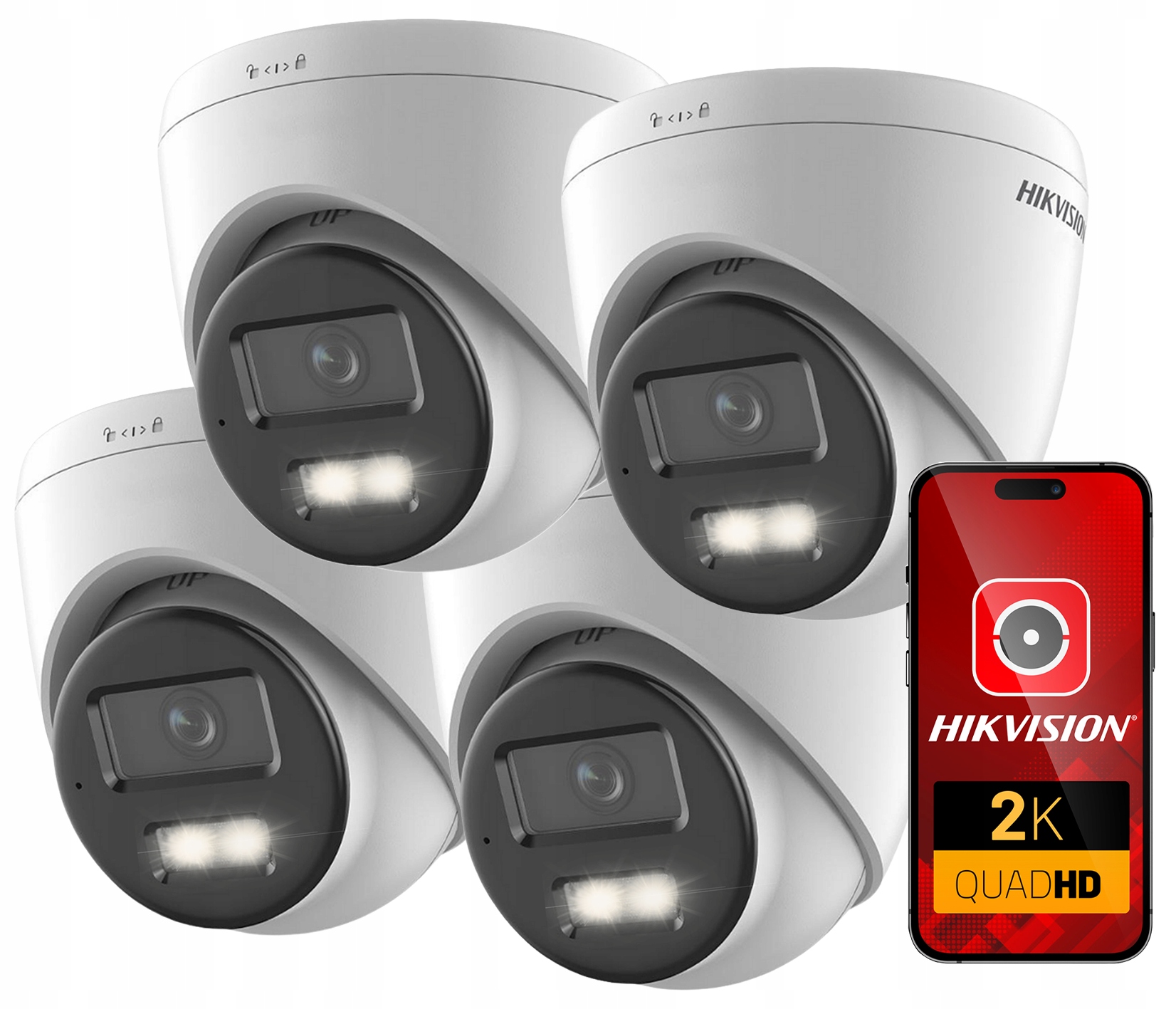 Ip Kamera Hikvision 4Mpx 1440p Vonkajšia 4 Kusy