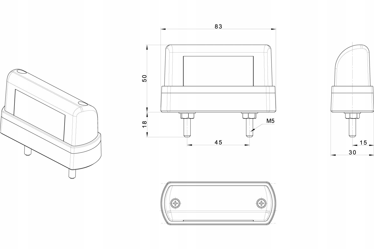 Podświetlenie tablicy rejestracyjnej LED FRISTOM FT-016 lampka oświetlenie Stan opakowania oryginalne
