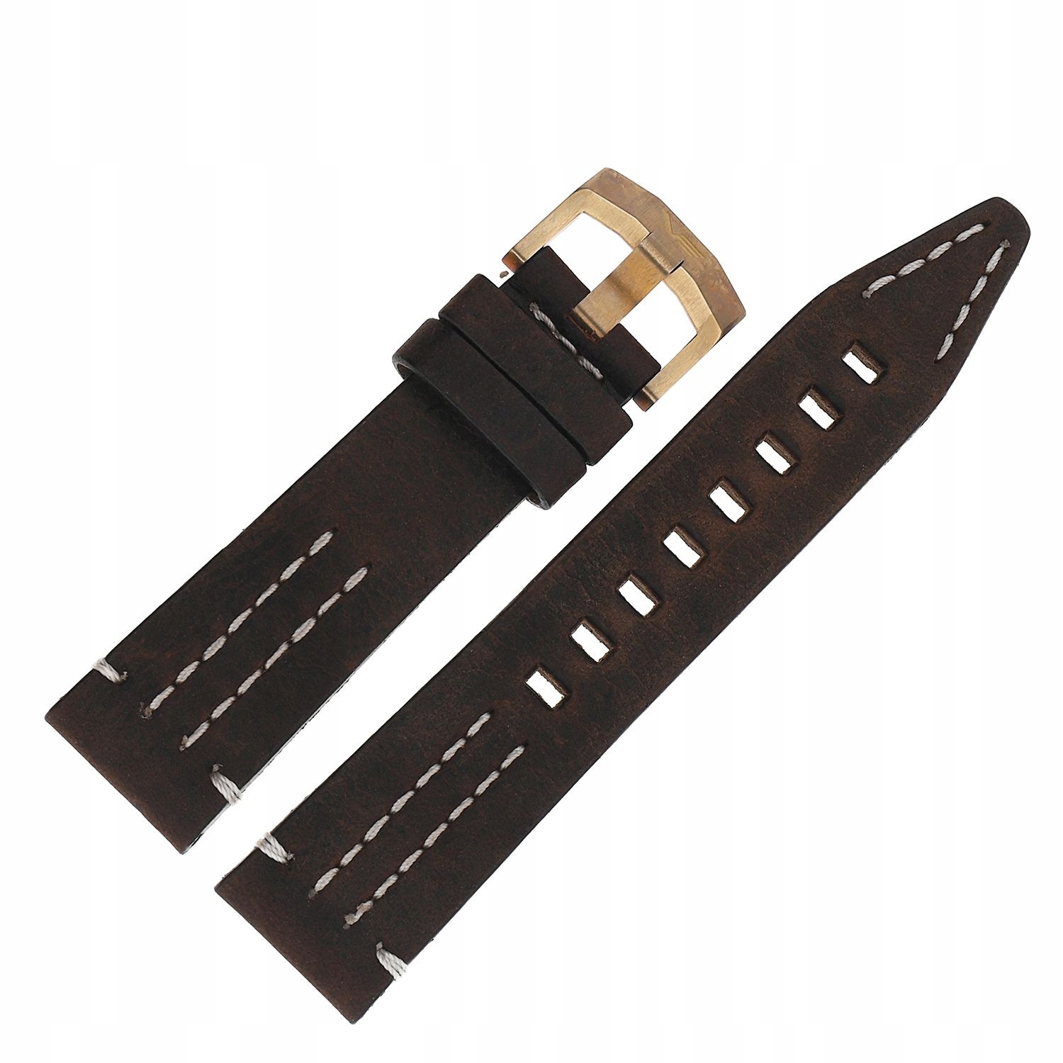 Pásek Rocket N1 Kůže (O565) hnědý s bílou p. hnědou kl.