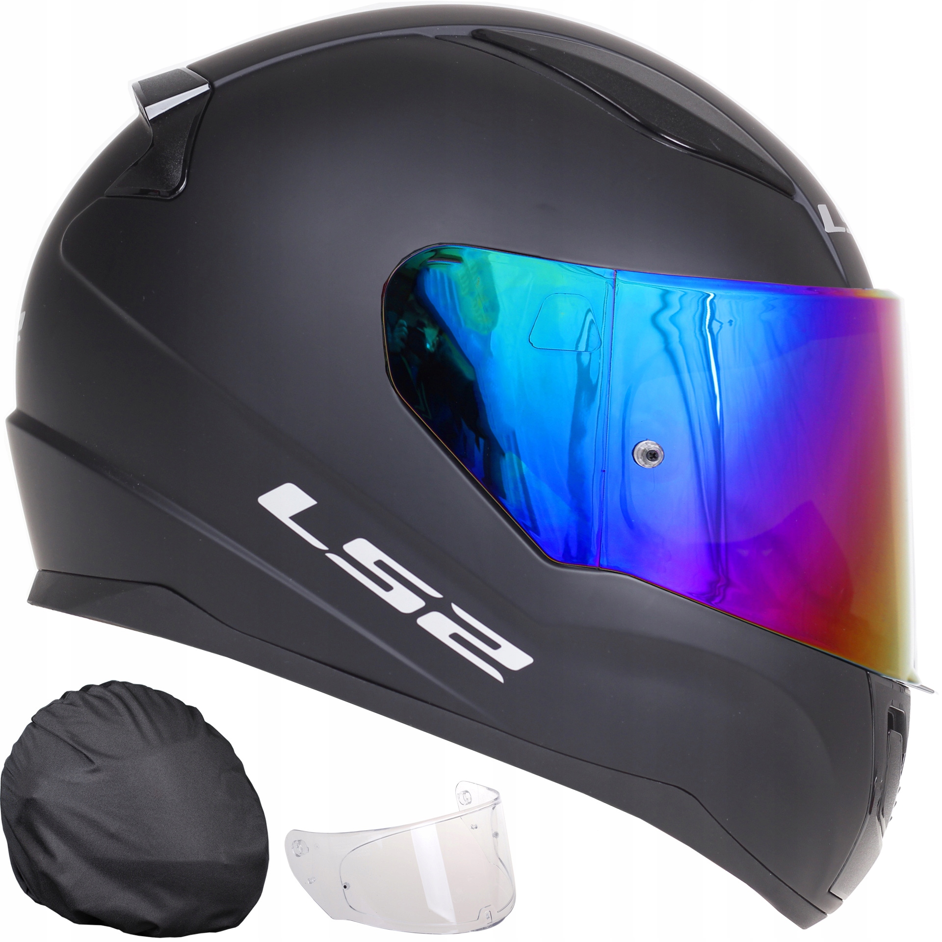 KASK MOTOCYKLOWY LS2 FF353 RAPID II CZARNY MAT SYSTEM PINLOCK + WIZJER