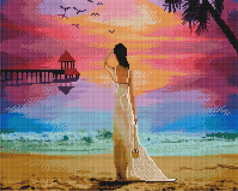 Sada pro diamantovou výšivku Blejtram 40x50cm