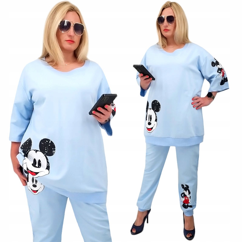 Originální Módní Senzační Dámský Teplákovka Set Mikina Kalhoty 50 52 2