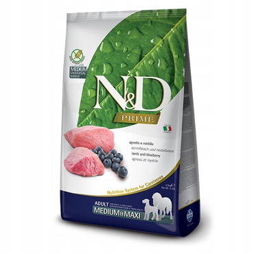 Farmina N&d Prime Canine Adult Medium&Maxi Jehněčí s borůvkami 12 kg