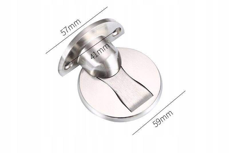 ODBOJNIK MAGNETYCZNY DO DRZWI MOCNY STOPER MAGNES ODBÓJ ELAGANCKI CZARNY Długość 5.9 cm