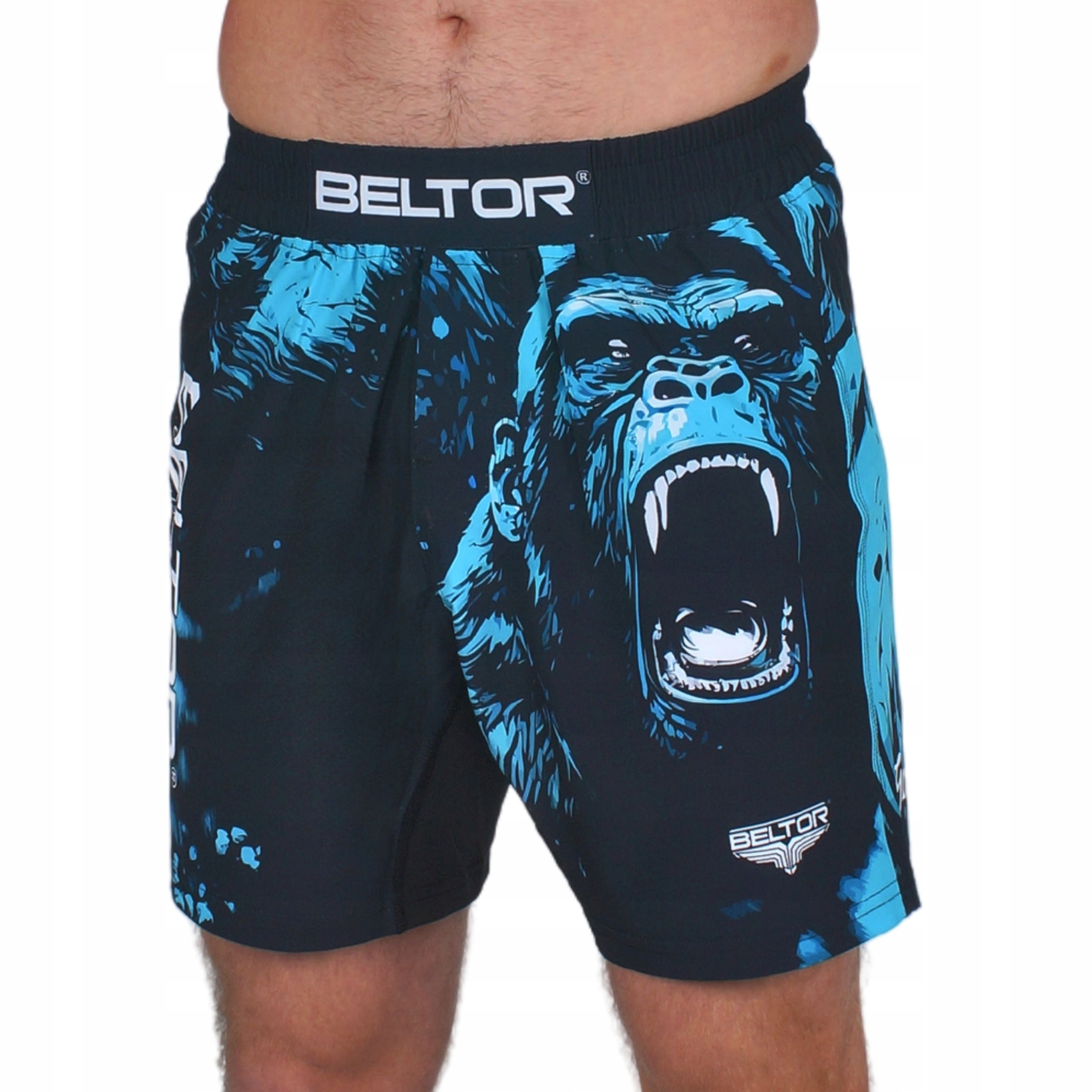 BELTOR SPORTOWE SPODENKI TRENINGOWE GORILLA MMA KICKBOXING LEKKIE r. XXL Stan opakowania oryginalne