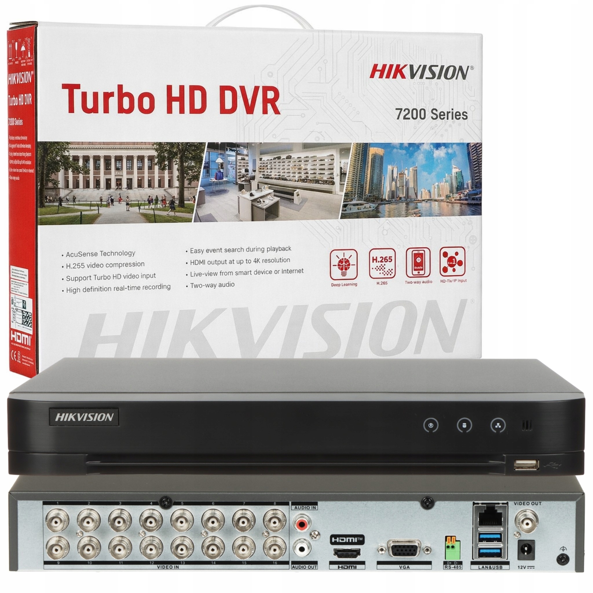 Rejestrator hybrydowy Analog Ip Hikvision iDS-7216HQHI-M1/XT AcuSense Ai