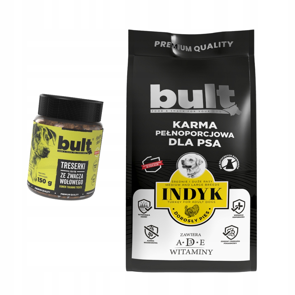 Levně Krmivo Suché S Krůtím Masem Bult Pro Dospělé Psy 12 kg Pamlsky Bonus