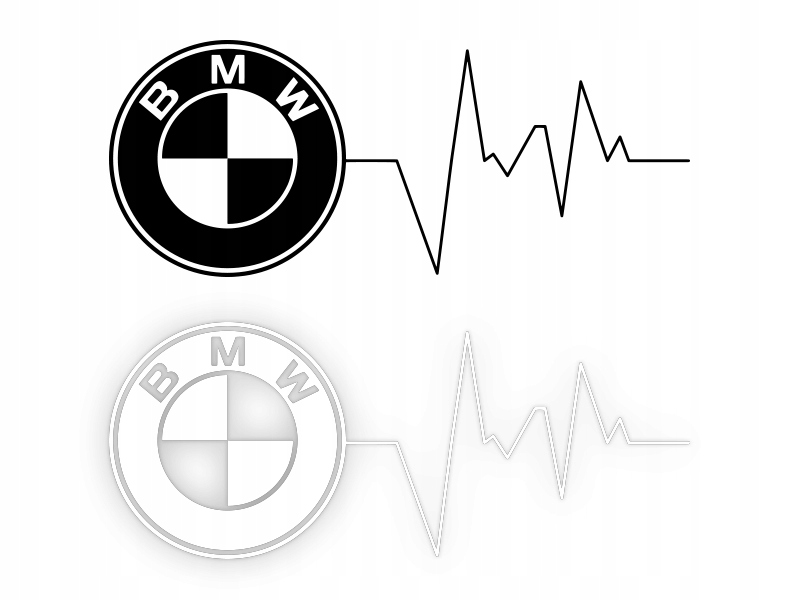 LINIA ŻYCIA BMW - Naklejka na samochód na auto KOLOR