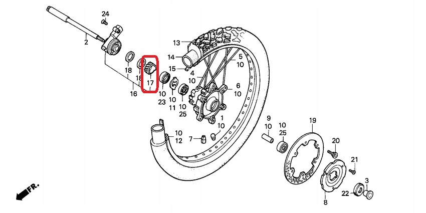 Zębatka Napęd Ślimak Prędkościomierza Honda XL 600 V Transalp 87-96 XR 650 Numer katalogowy części 44806-KF0-000-553
