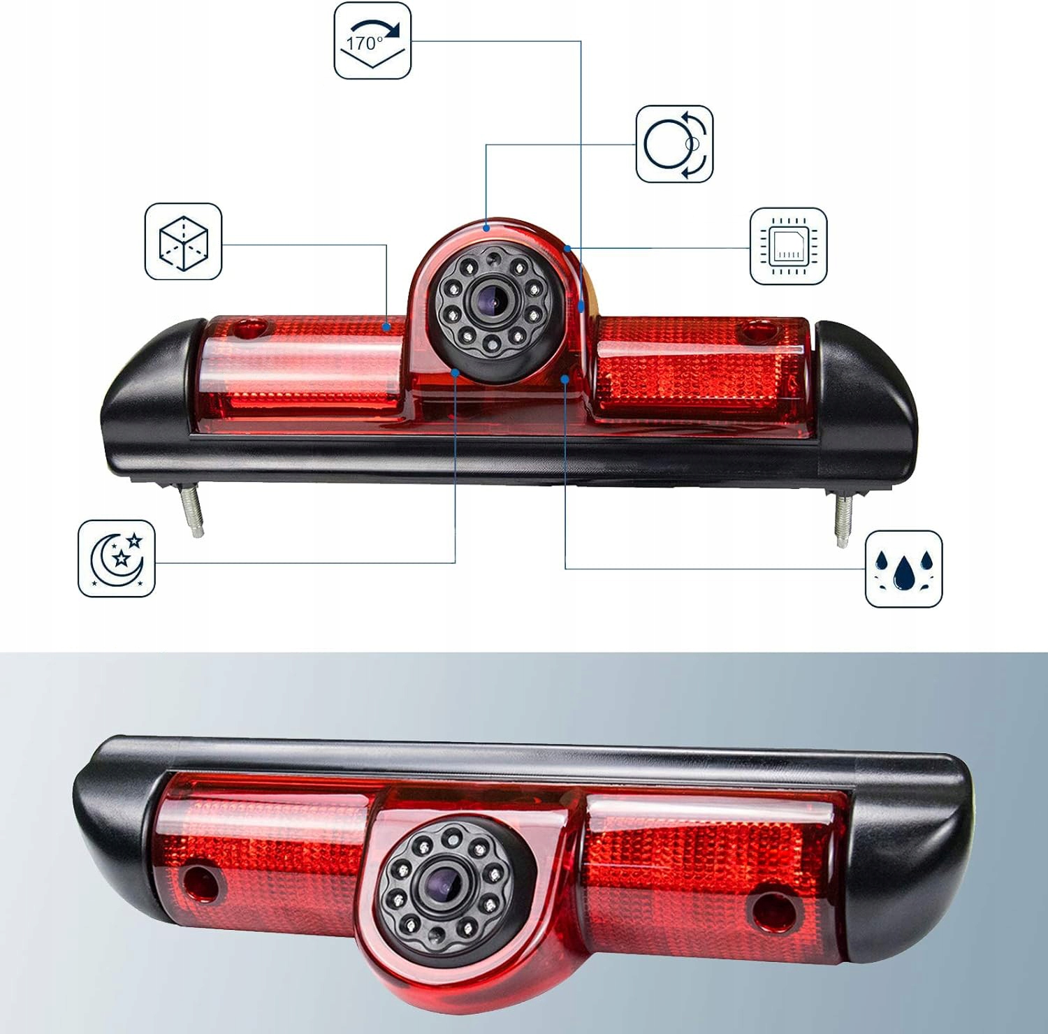 KAMERA COFANIA 3 ŚWIATŁO STOP FIAT DUCATO PEUGEOT BOXER CITROEN JUMPER 2006 Model Ducato-2006
