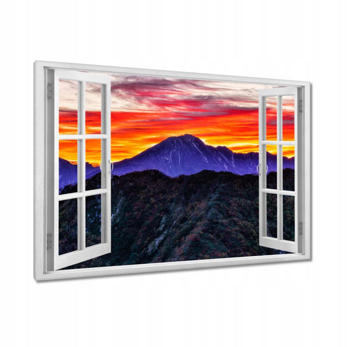 Obrazy 120x80 Horská krajina se západem