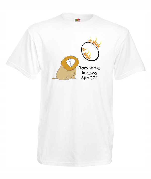 

XXXL Koszulka Męska Lew Sam Sobie Skacz Śmieszne