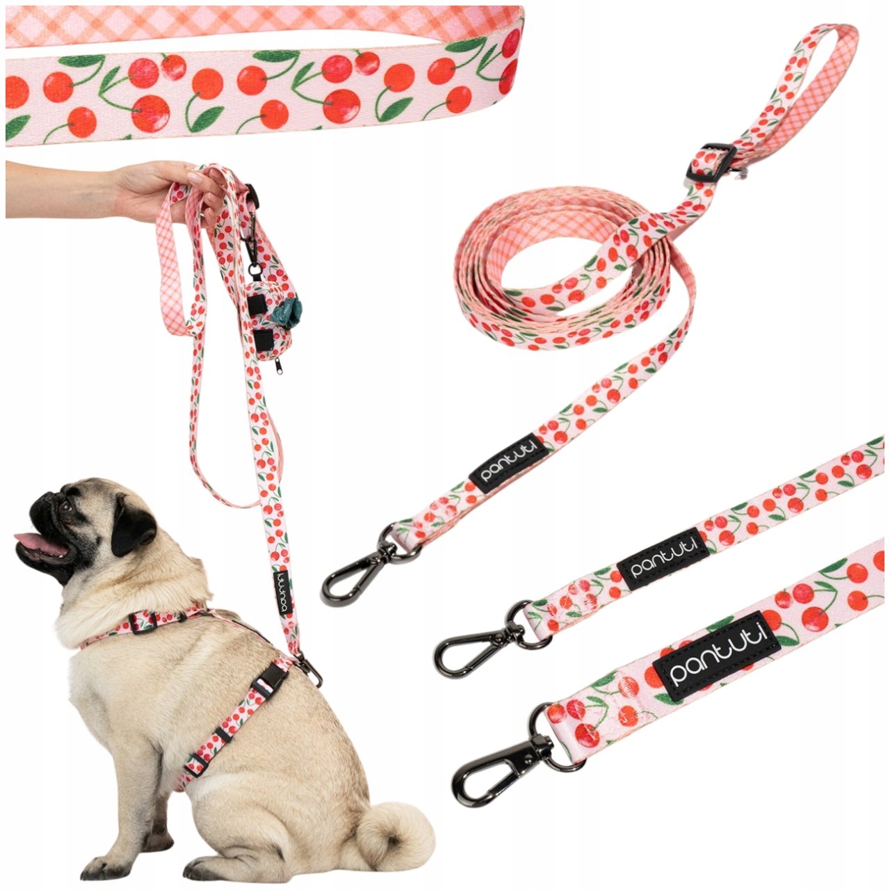 Levně Vodítko Pro Psa Vodítko Nastavitelná Pro Psa Přepínací 3M Cherry Pup M