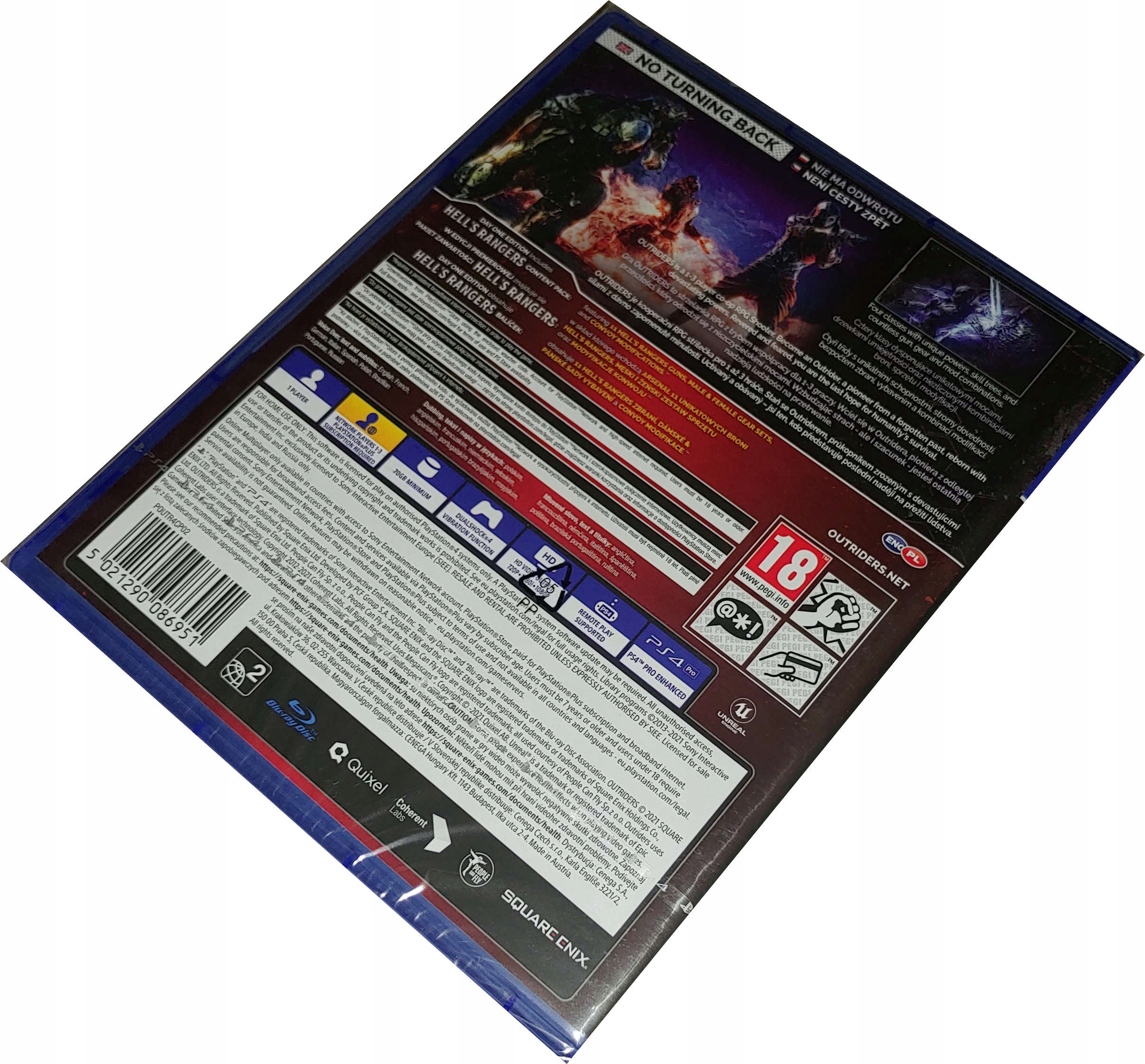 OUTRIDERS - DAY ONE EDITION / NOWA / PL / PS4 Stan opakowania oryginalne