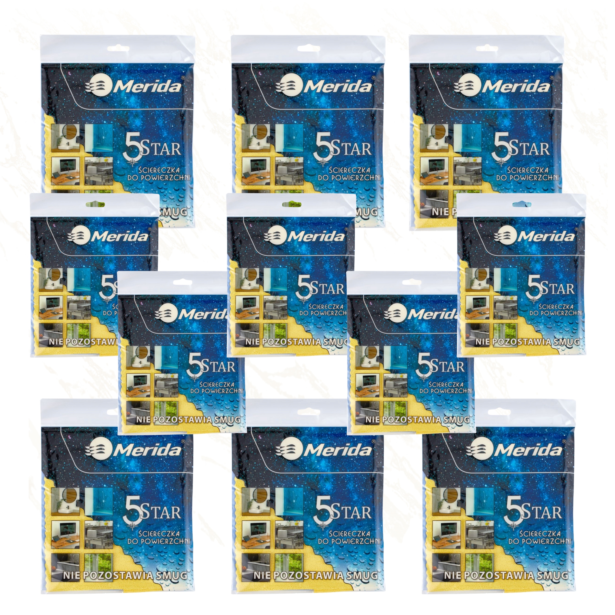 Merida Utěrka Z Mikrovlákna Polyuretan Žlutá 10 ks