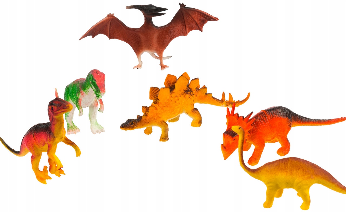 

Dinozaury Zestaw 6 szt Figurki Różne Gumowe