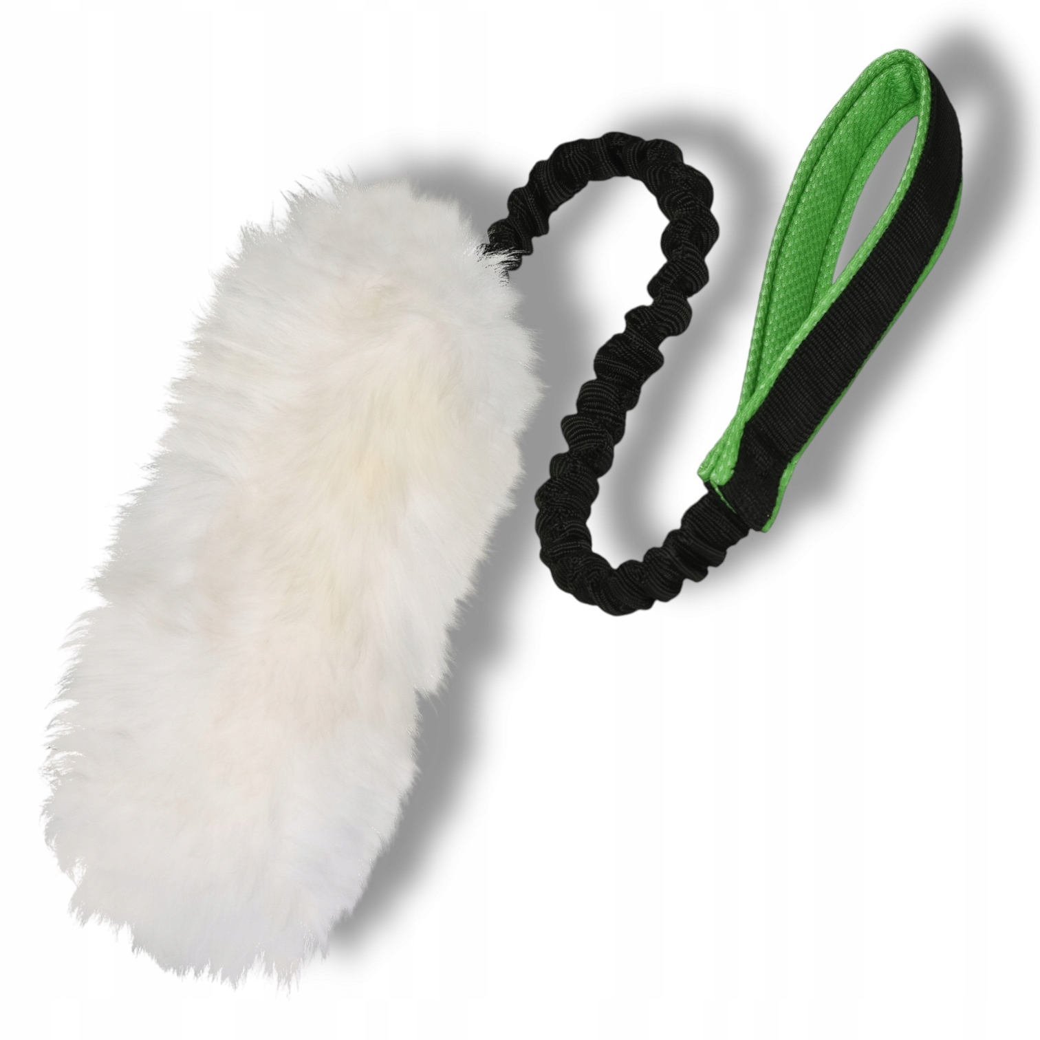 Přírodní přetahovadlo s kožešinou a tlumičem je ideální pro hraní a trénink psa