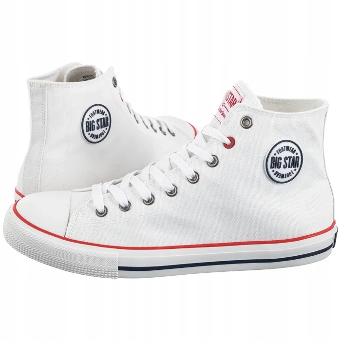 Buty Męskie Klasyczne Trampki Obuwie Big Star Białe NN174305