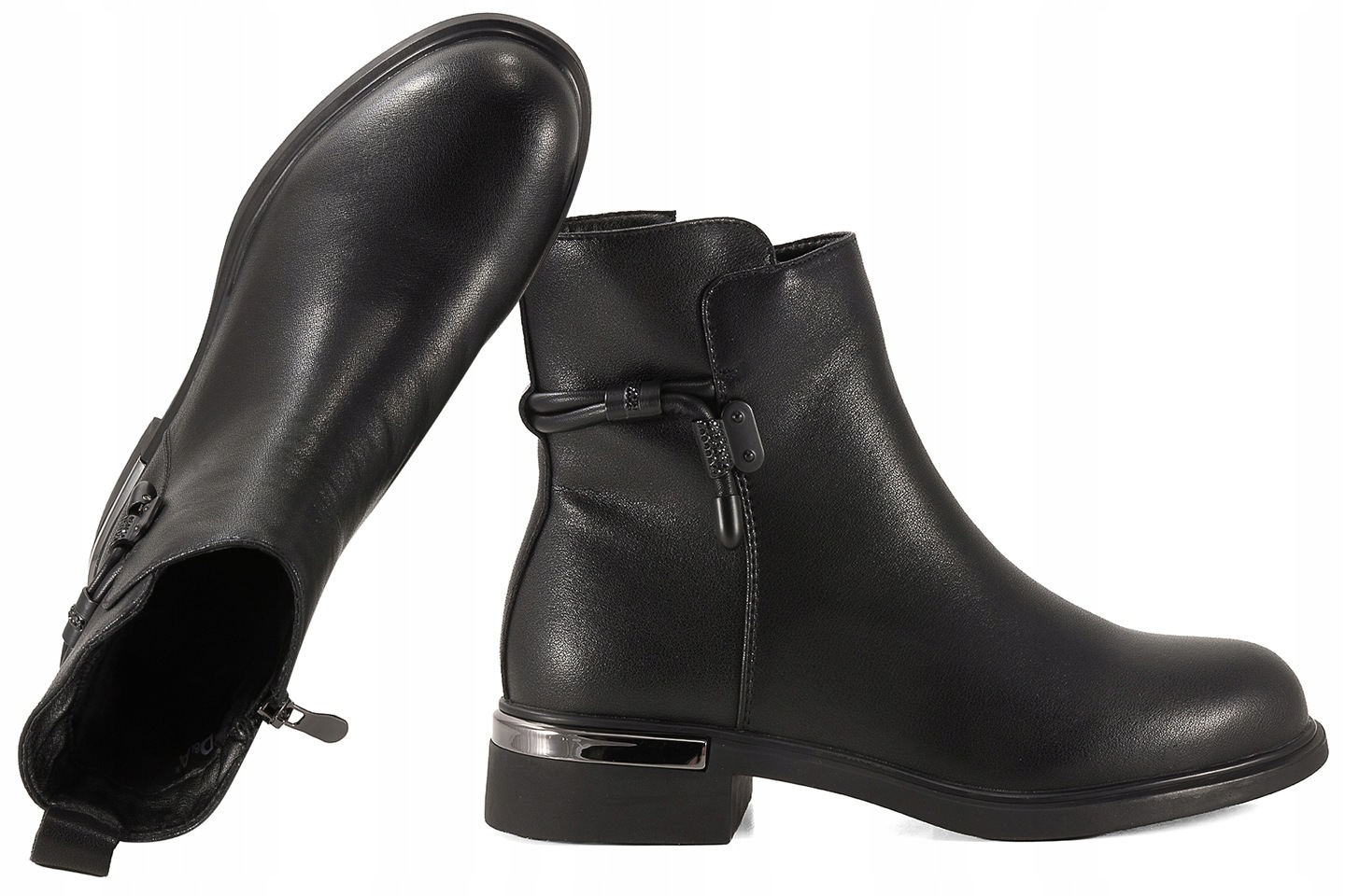 D&a S.barski Mk 62-7025 Kožené Kotníkové Boty Zateplené Dámské Boty 39