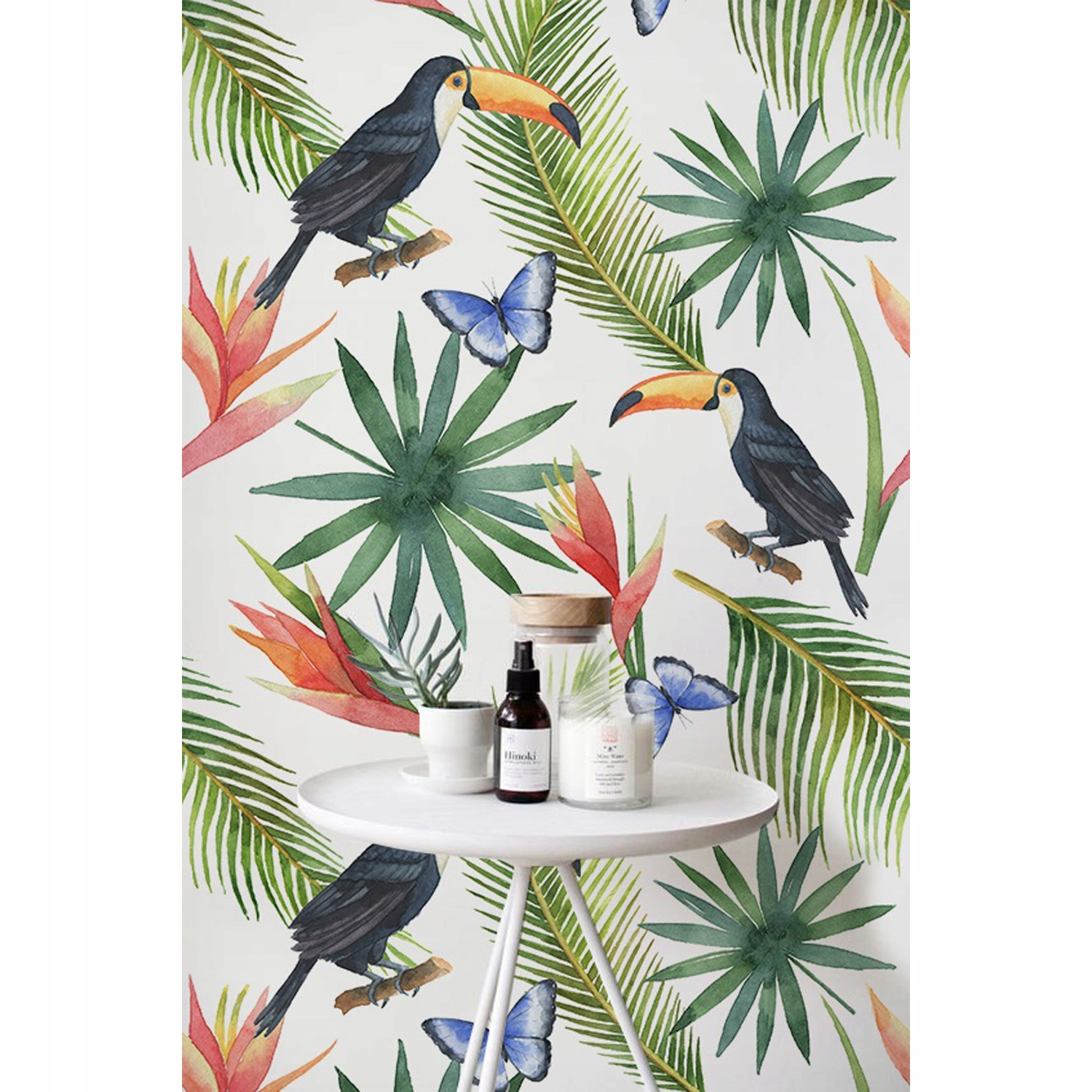 

Tapeta flizelinowa Tukany i motyle 416x254 + klej