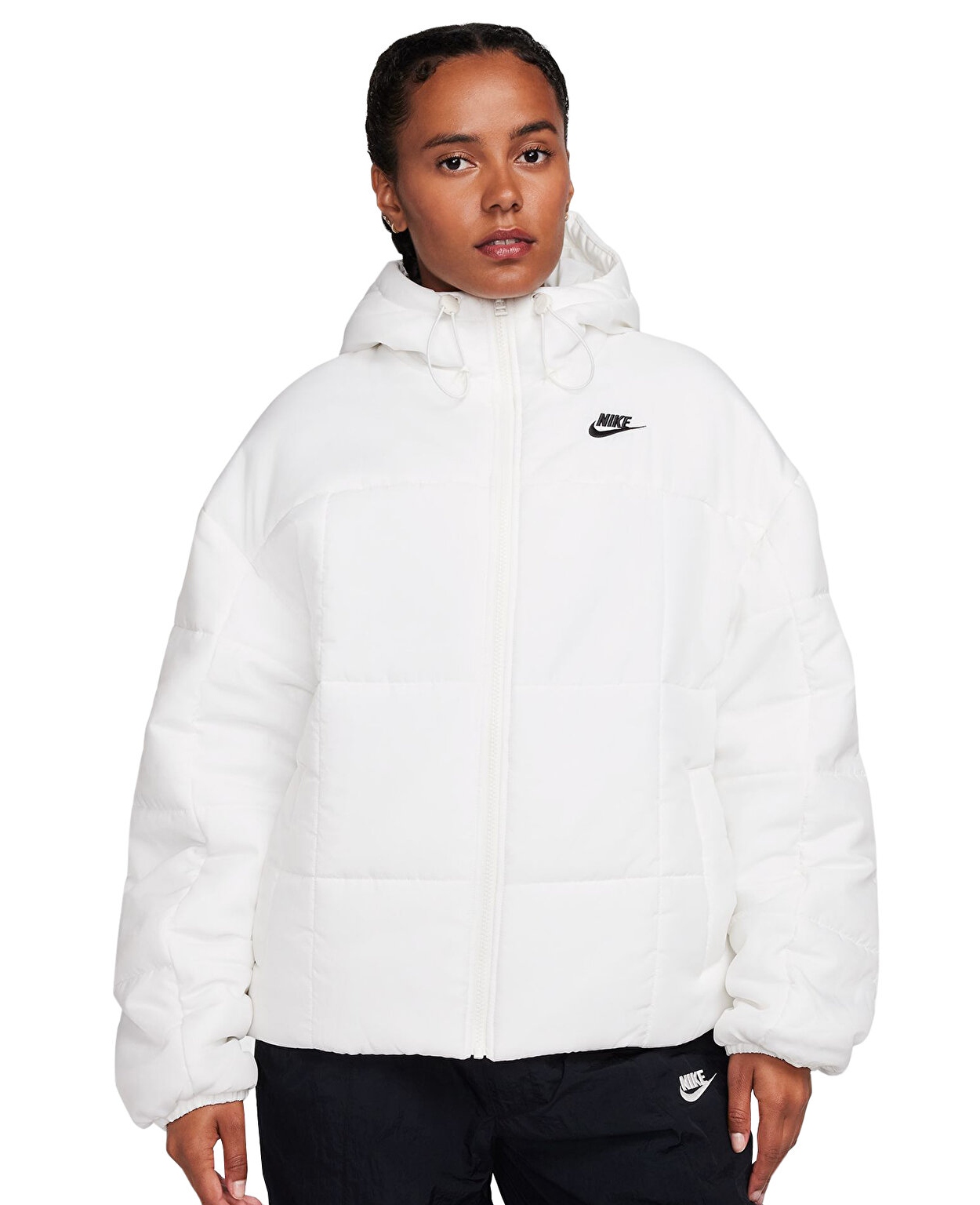Zimní Bunda Nike Classic Puffer Therma Fit Loose Hooded Jacket Xs
